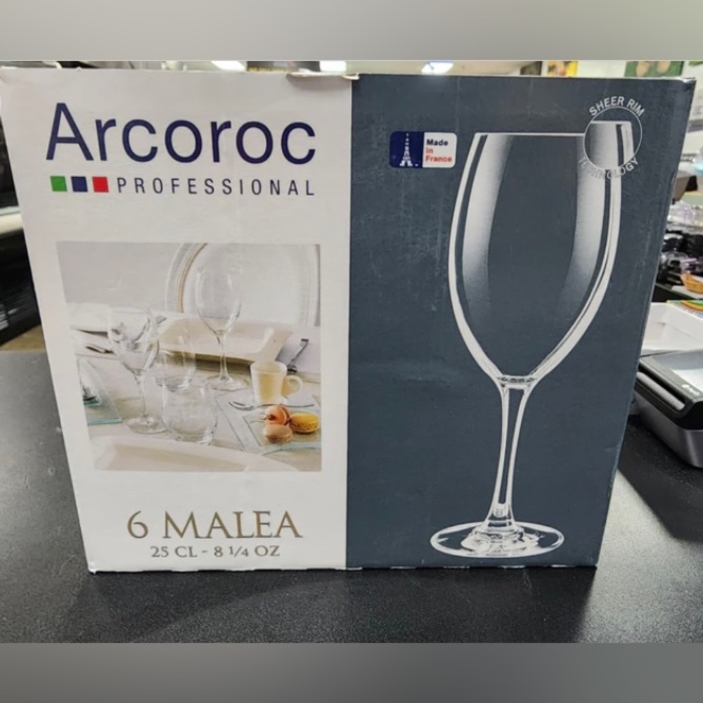 Arcoroc Professional French Wine Glasses (6) Malea per box - 25 CL / 8 1/4 Oz